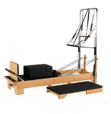 Ξύλινος μεταρρυθμιστής Pilates εξοπλισμού άσκησης Pilates χάλυβα cOem με τη μισή ακροβατική αιώρα